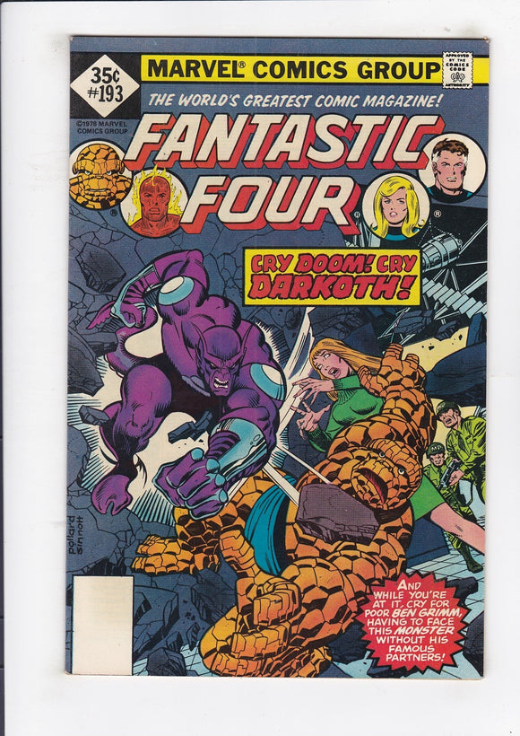 Fantastic Four  Vol. 1  # 193  Whitman Variant  (1978)