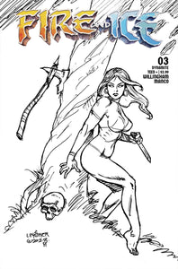 FIRE AND ICE #3 CVR D 10 COPY INCV LINSNER LINE ART