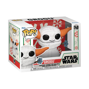 POP STAR WARS MANDO HOLIDAY GROGU SNOWMAN