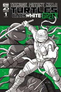 Teenage Mutant Ninja Turtles: Black, White, and Green #1 Variant RI (10) (Ganuch eau Foil Variant) [1:10]