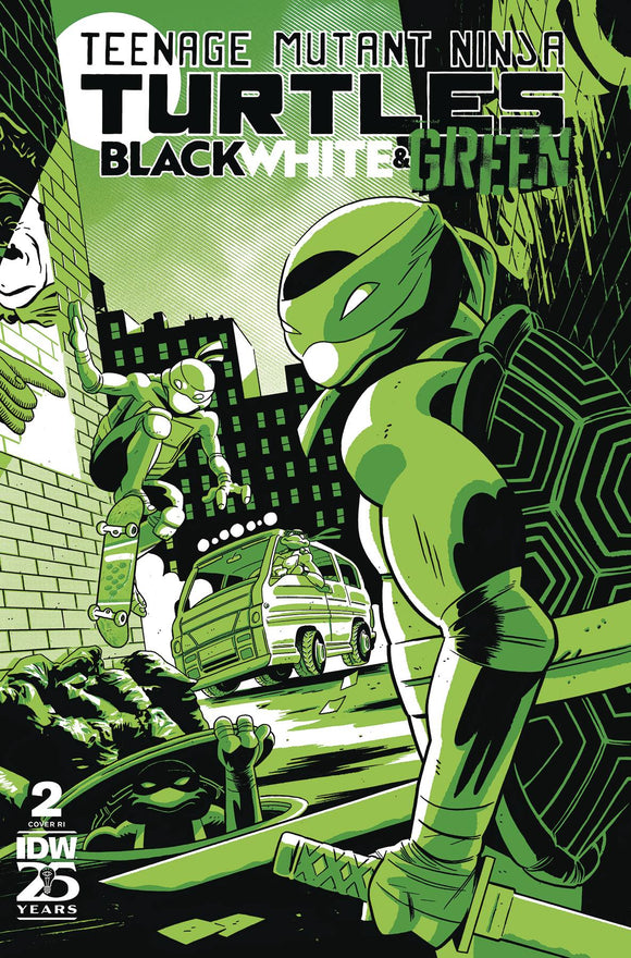 Teenage Mutant Ninja Turtles: Black, White, and Green #2 Variant RI (10) (Boss F oil Variant) [1:10]