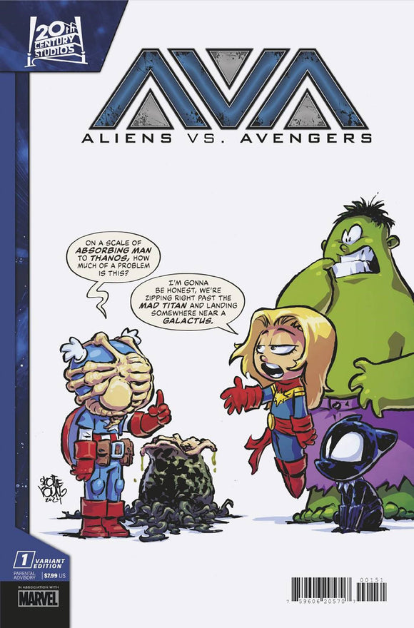 ALIENS VS AVENGERS #1 SKOTTIE YOUNG VAR