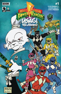 MIGHTY MORPHIN POWER RANGERS USAGI YOJIMBO #1 CVR B SAKAI