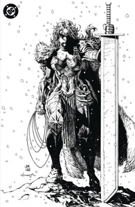 ABSOLUTE WONDER WOMAN #1 CVR H INC 1:100 JIM LEE B&W