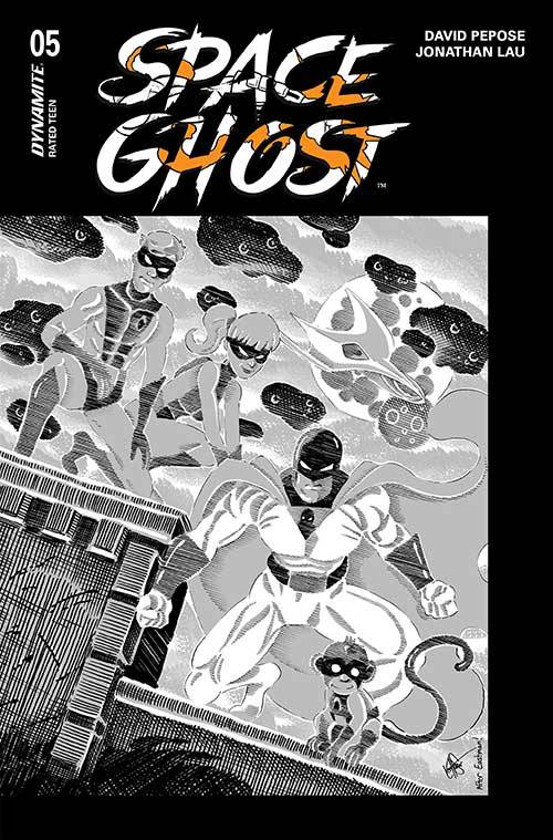 SPACE GHOST #5 CVR Q 7 COPY FOC INCV HAESER B&W