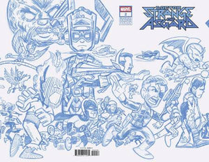DOCTOR STRANGE OF ASGARD #2 CHRIS GIARRUSSO MARVEL UNIVERSE CONNECTING BLUE LINE SKETCH WRAP VARIANT D [DOOM] [1:50]