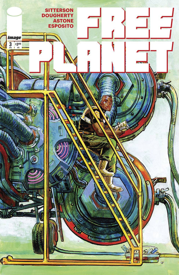 FREE PLANET #3 CVR B JED DOUGHERTY LADDER VAR