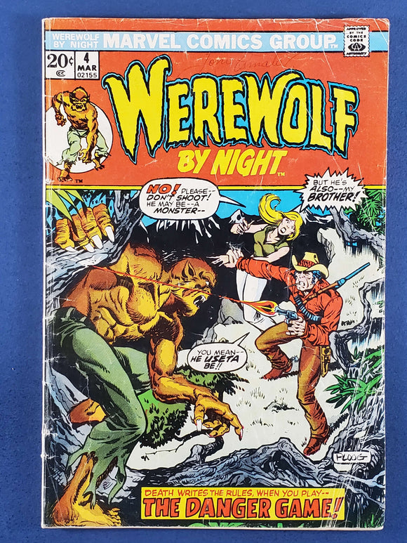 Werewolf By Night Vol. 1  # 4