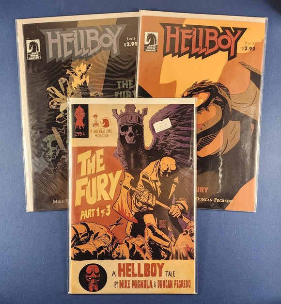 Hellboy:  The Fury  # 1-3  Complete Set