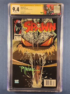 Spawn  # 4 Newsstand  Signed by McFarlane  CGC 9.4
