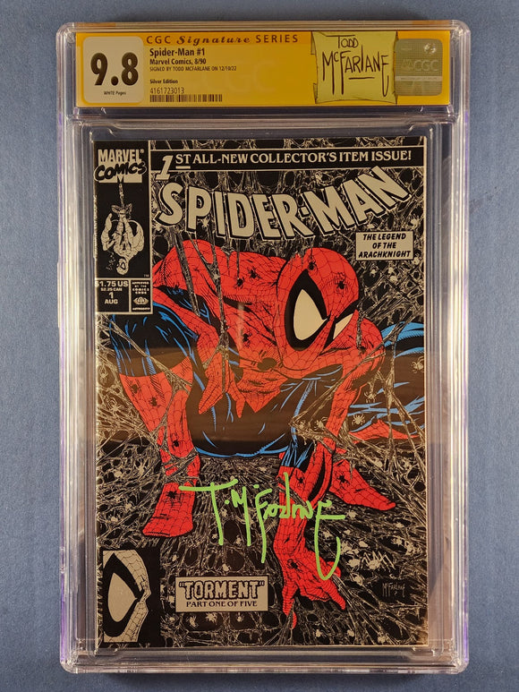Spider-Man Vol. 1  # 1 Silver Variant Signed by McFarlane CGC 9.8