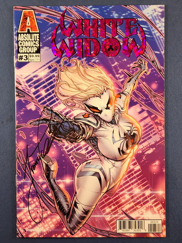 White Widow  # 3  Prism Foil Variant  Signed by Jamie Tyndall
