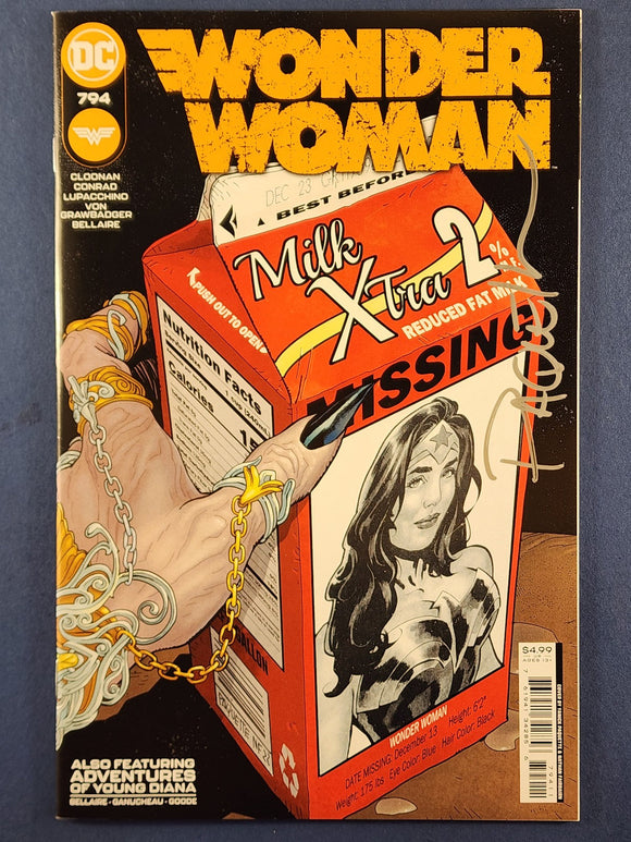 Wonder Woman Vol. 1  # 794  Signed by Yannick Paquette