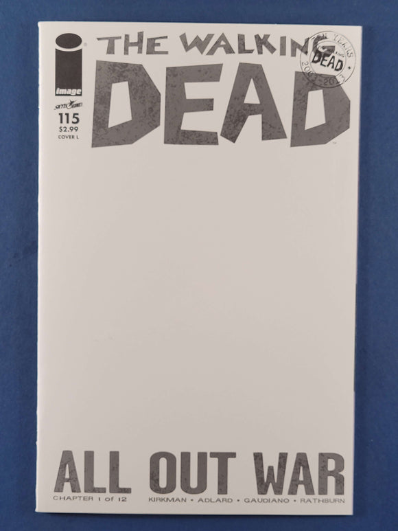Walking Dead  # 115 Blank Variant