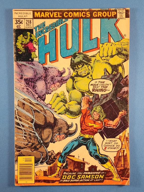 Incredible Hulk Vol. 1  # 218
