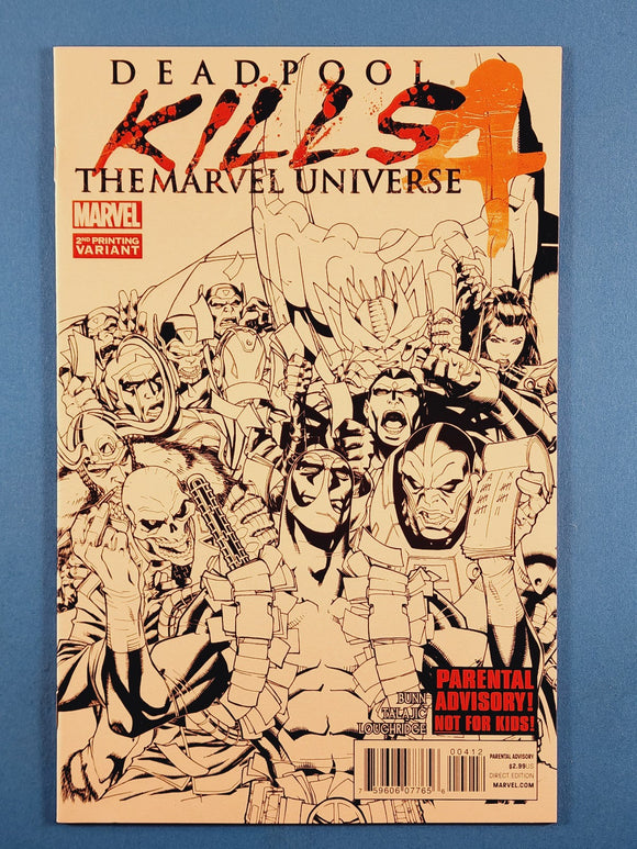 Deadpool Kills The Marvel Universe  # 4  2nd Print Variant
