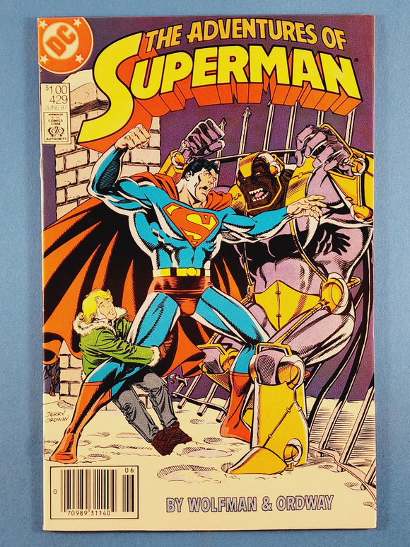 Adventures of Superman Vol. 1  # 429  Canadian