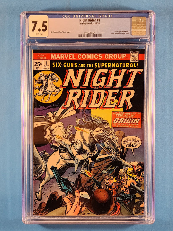 Night Rider  # 1  CGC 7.5