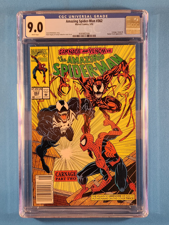 Amazing Spider-Man Vol. 1  # 362  Newsstand  CGC 9.0