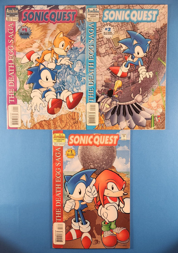 Sonic Quest  # 1-3 Complete Set