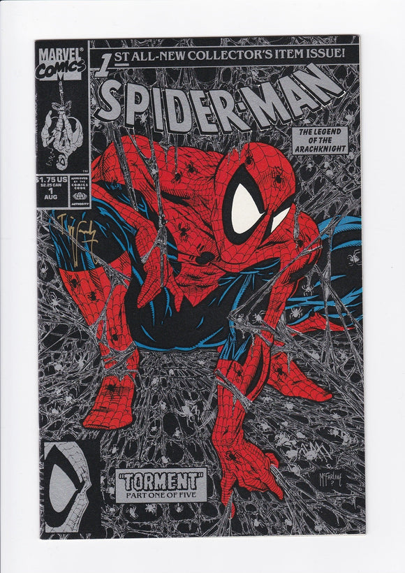 Spider-Man Vol. 1  # 1  Silver Edition  Signed by McFarlane