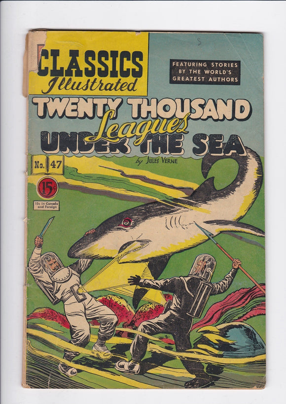 Classics Illustrated: Twenty Thousand Leagues Under The Sea  HRN47  Canadian Edition