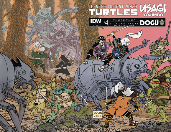 Teenage Mutant Ninja Turtles/Usagi Yojimbo: WhereWhen #4 Cover A (Sakai)