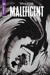 DISNEY VILLAINS MALEFICENT #2 CVR Q 7 COPY FOC INCV MEYER B&W