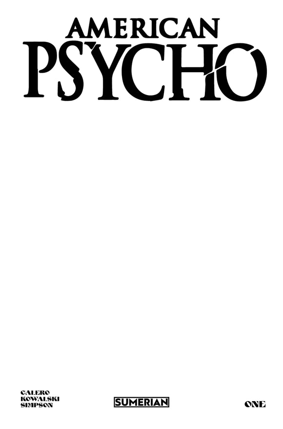 AMERICAN PSYCHO #1 (OF 5) CVR I 2000 LTD SKETCH COVER