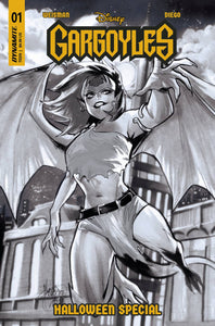 GARGOYLES HALLOWEEN SP #1 CVR G 7 COPY FOC INCV ANDOLFO B&W