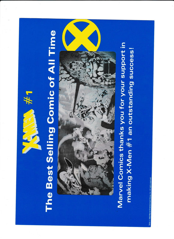 X-Men # 1 Retailer Promo Silver Hologram (1992)