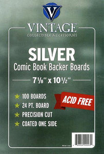 Vintage Collectibles Silver 7 1/8" Board 24pt x100